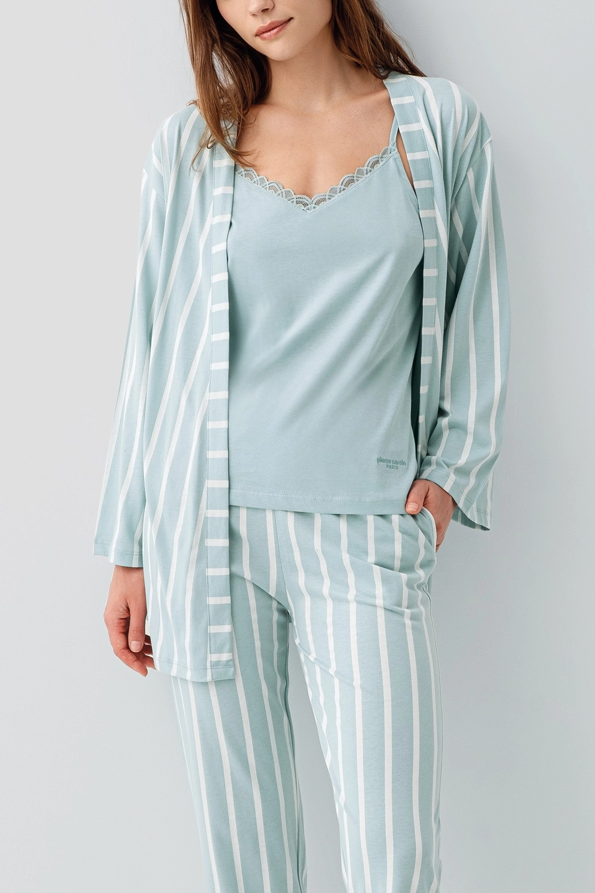 Pierre Cardin 9154 Kadın Sabahlıklı Pijama Takımı