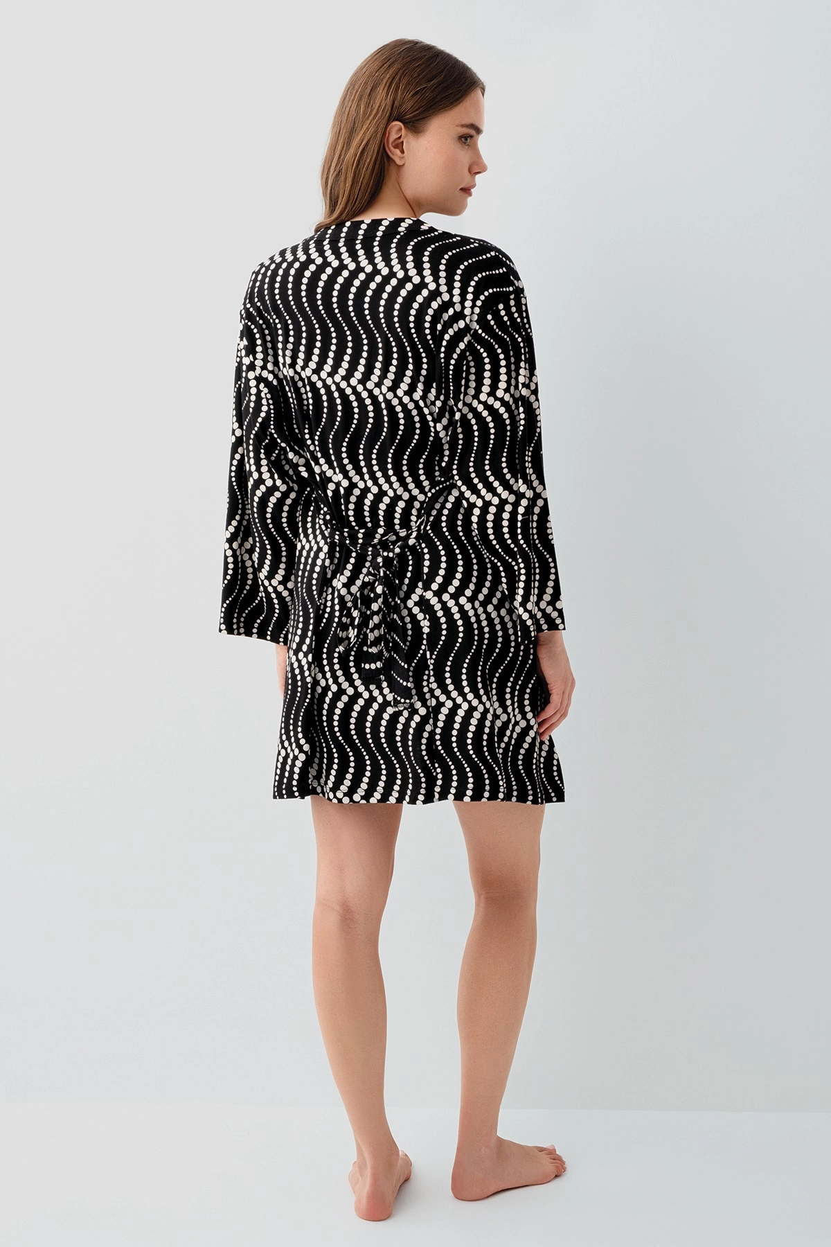 Pierre Cardin 9169 Kadın Sabahlıklı Şortlu Pijama Takımı