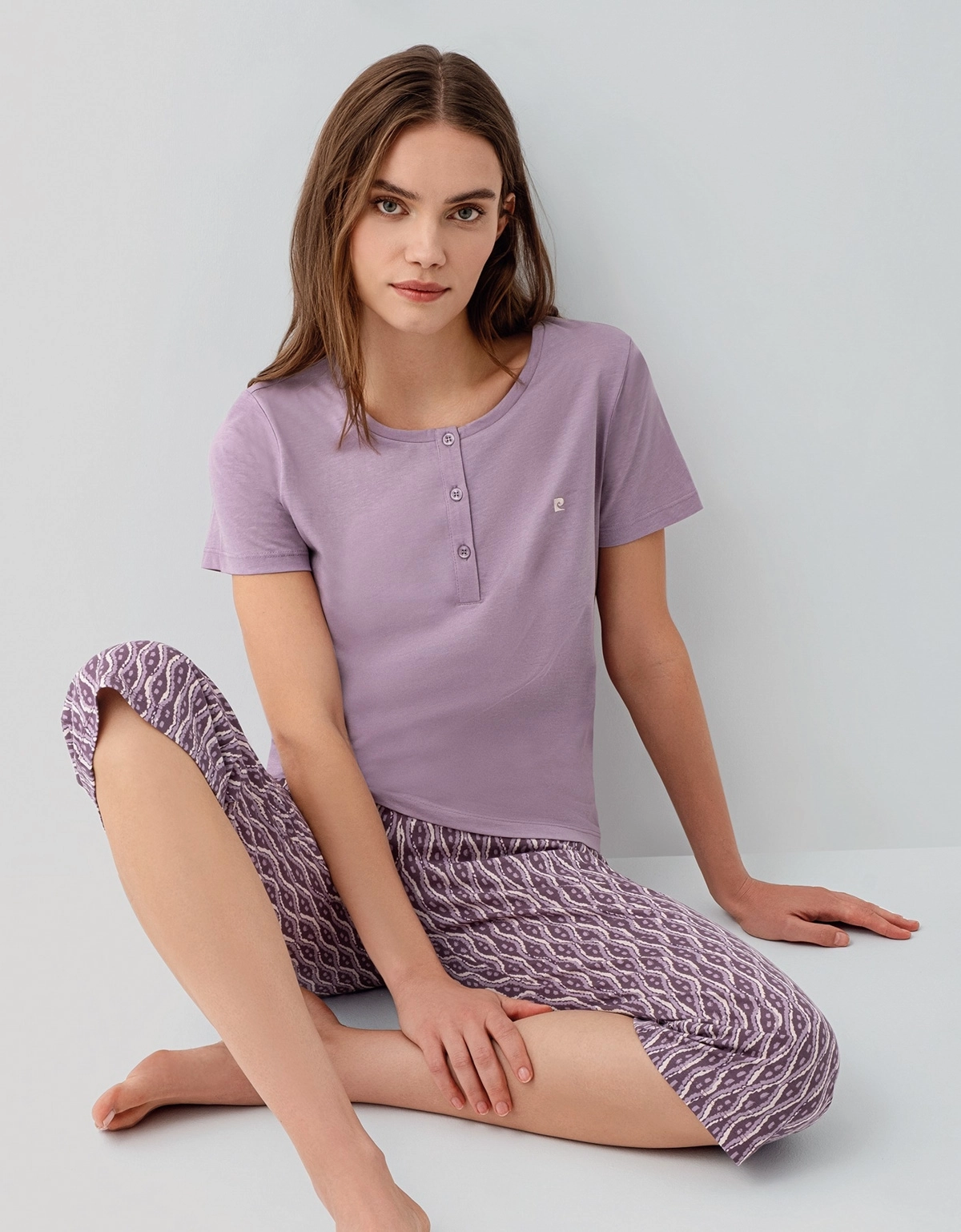 Pierre Cardin 9183 Kadın Kısa Kollu Kapri Takım
