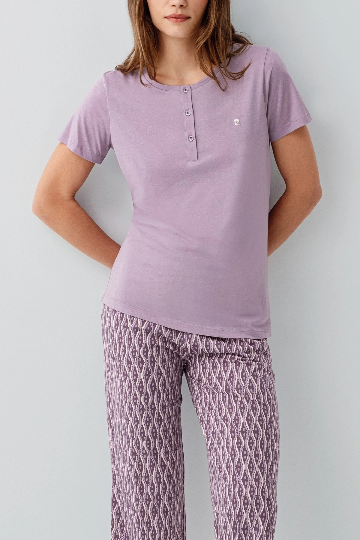 Pierre Cardin 9183 Kadın Kısa Kollu Kapri Takım