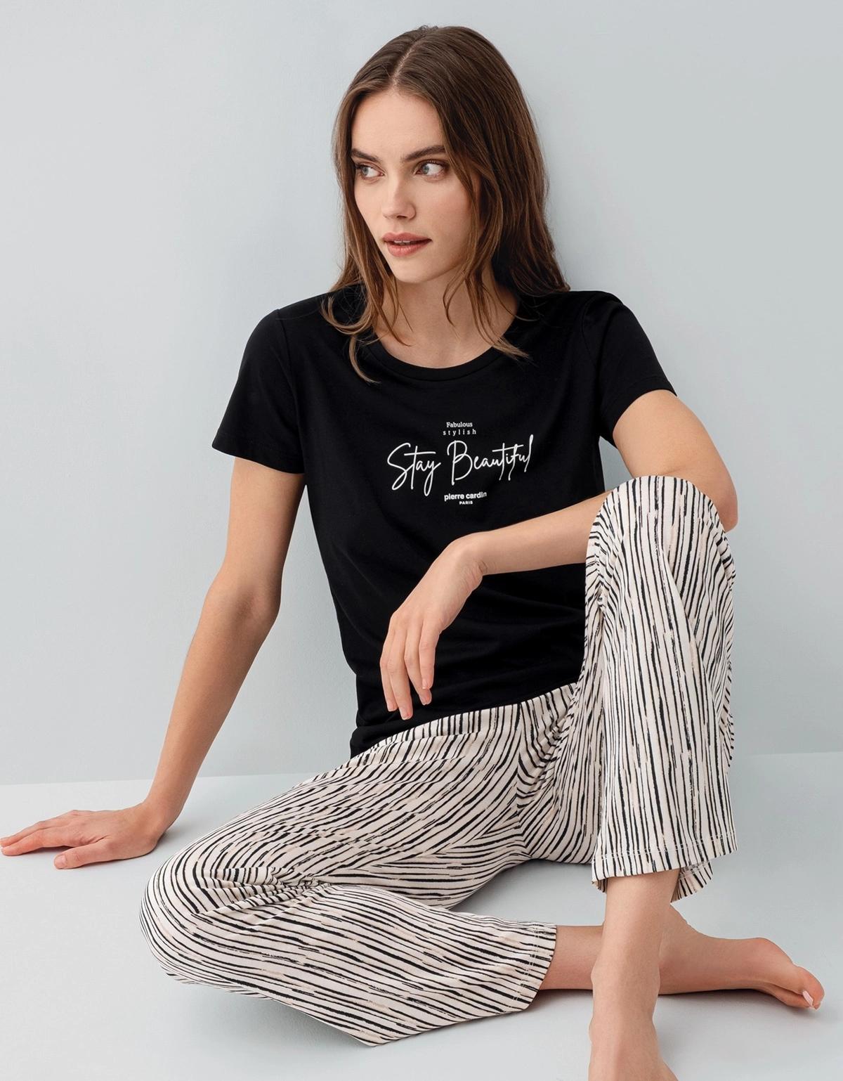 Pierre Cardin 9188 Kadın Kısa Kol Pijama Takımı