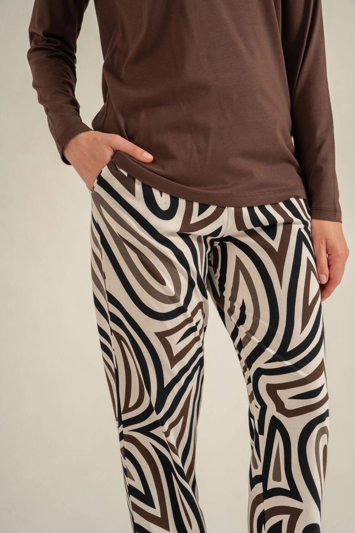 PIERRE CARDIN KADIN UZUN KOLLU PİJAMA TAKIMI