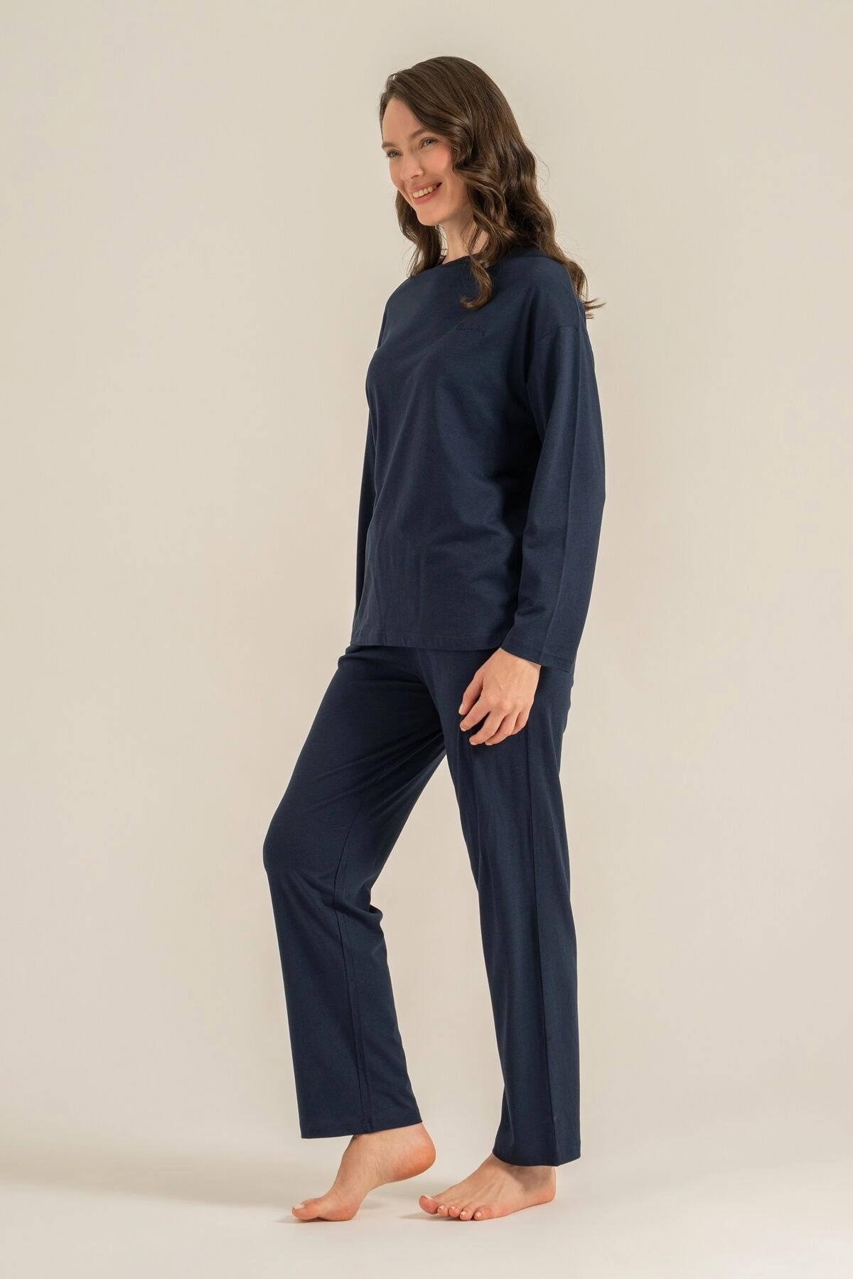 PIERRE CARDIN KADIN UZUN KOLLU PİJAMA TAKIMI