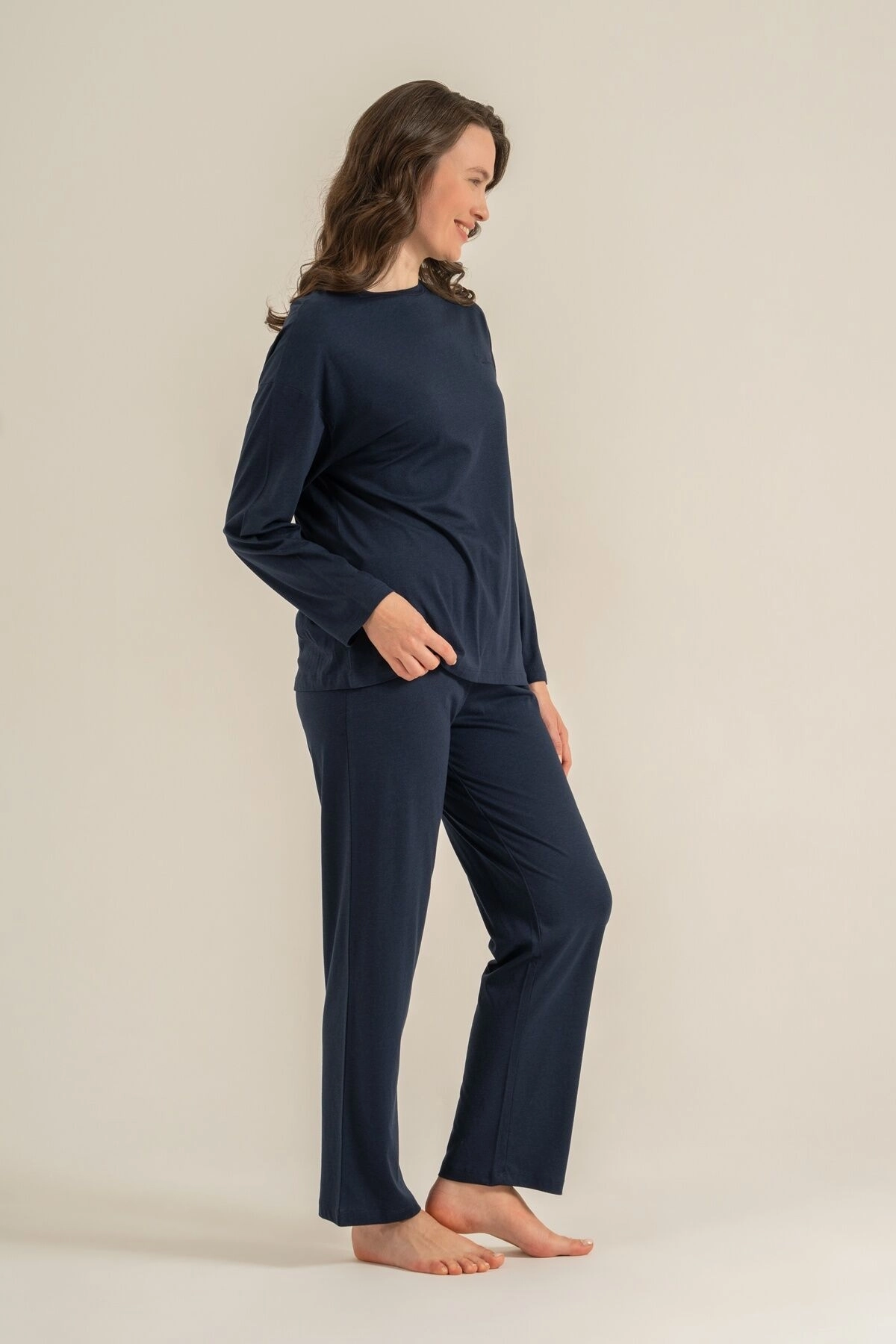 PIERRE CARDIN KADIN UZUN KOLLU PİJAMA TAKIMI