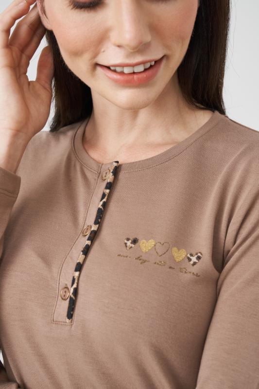 PJS 24512 KADIN LEOPRA DESENLİ PİJAMA TAKIMI