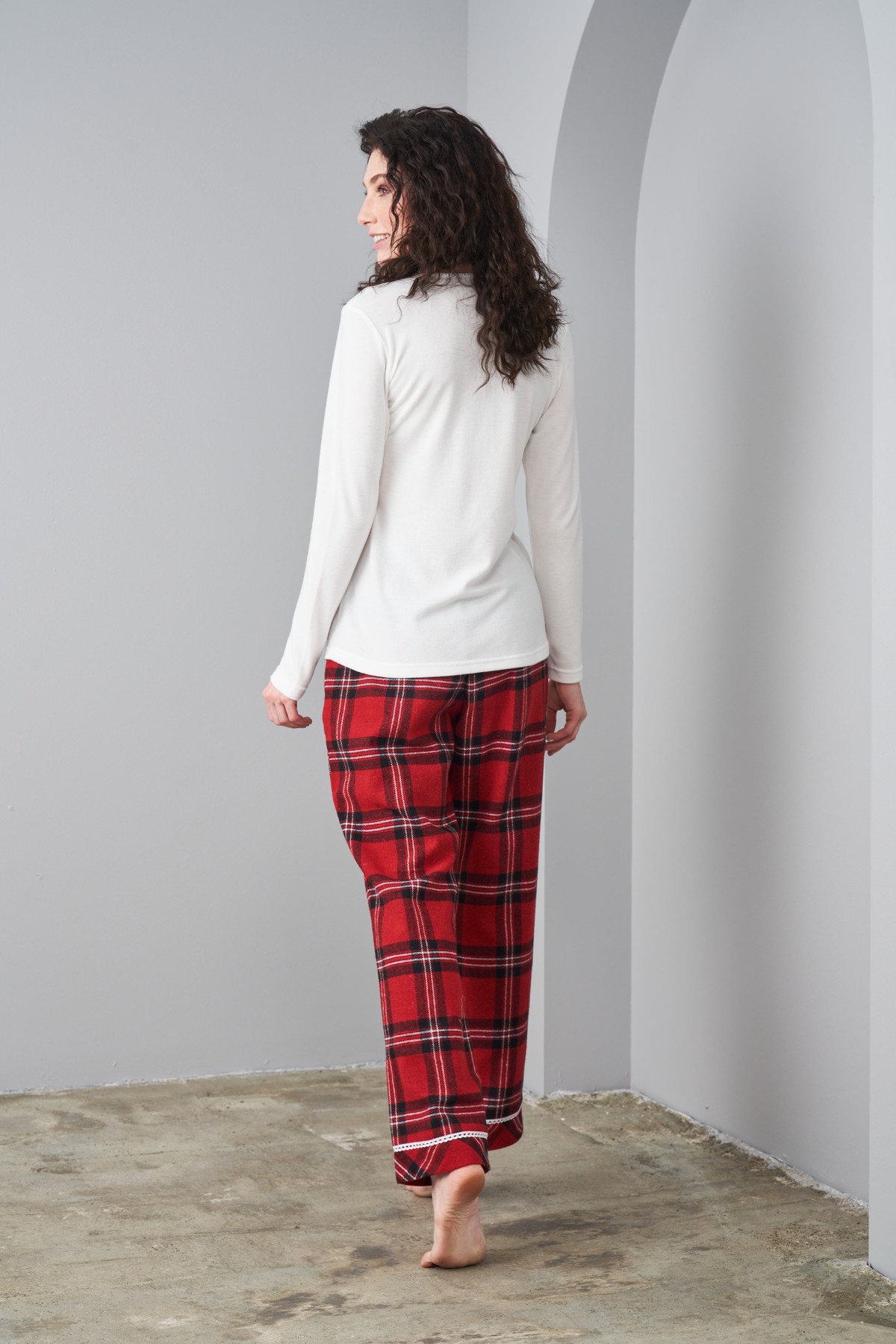 PJS 24561 KADIN EKOSE PİJAMA TAKIMI