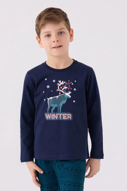 Roly Poly 3135 Uzun Kollu Pamuklu Erkek Çocuk Pijama Takımı