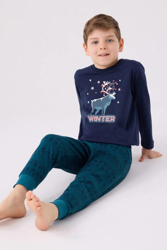 Roly Poly 3135 Uzun Kollu Pamuklu Erkek Çocuk Pijama Takımı