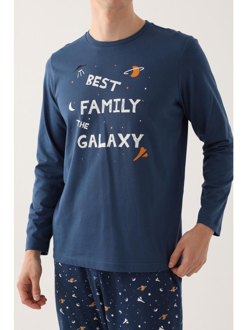 Roly Poly 3177 Desenli Uzun Kollu Erkek Pijama Takımı