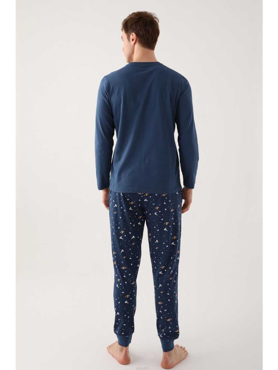 Roly Poly 3177 Desenli Uzun Kollu Erkek Pijama Takımı