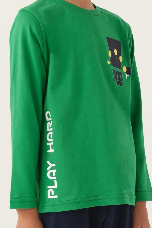 Roly Poly 3338 Pamuklu Uzun Kollu Erkek Çocuk Pijama Takımı