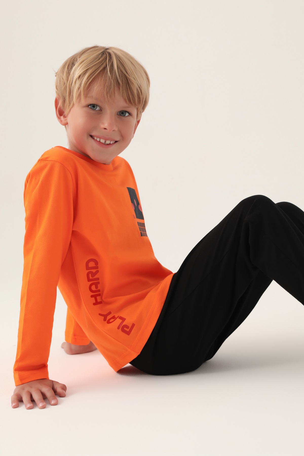 Roly Poly 3338 Pamuklu Uzun Kollu Erkek Garson Pijama Takımı