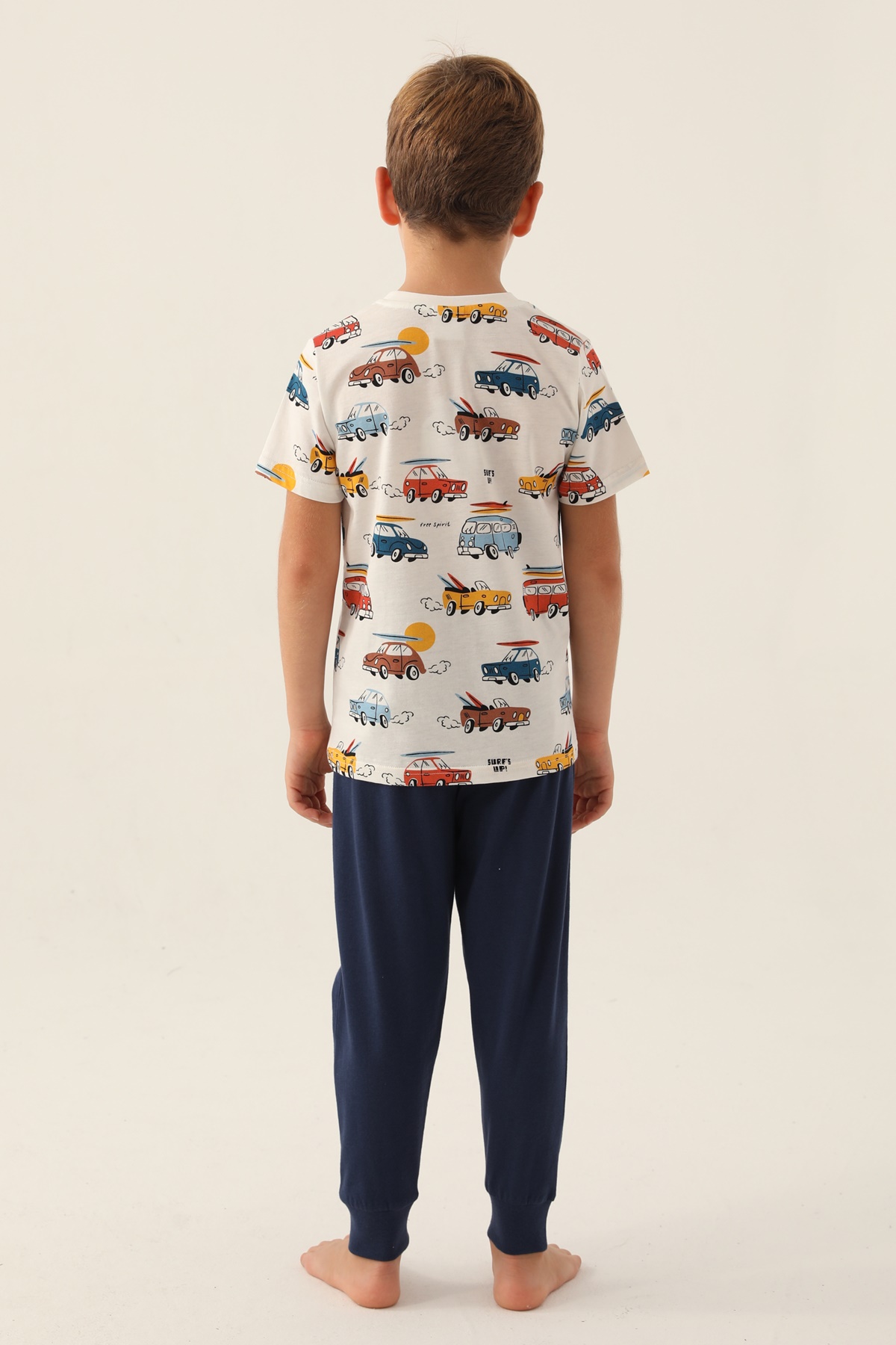 Roly Poly 3358 Pamuklu Kısa Kollu Erkek Çocuk Pijama Takımı