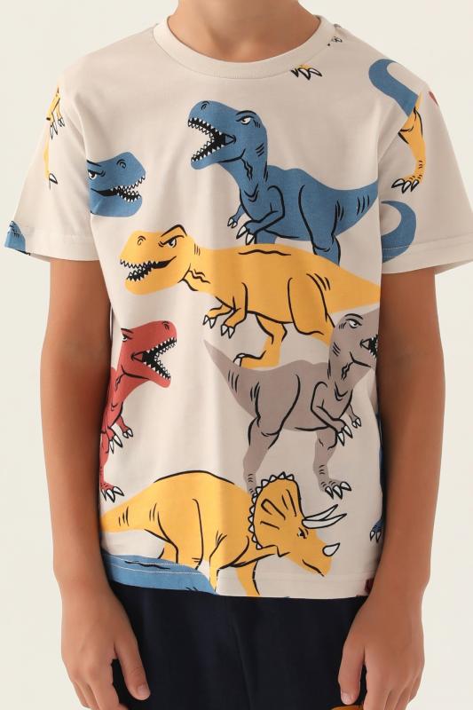 Roly Poly 3360 Pamuklu Kısa Kollu Erkek Çocuk Pijama Takımı-Laci̇vert