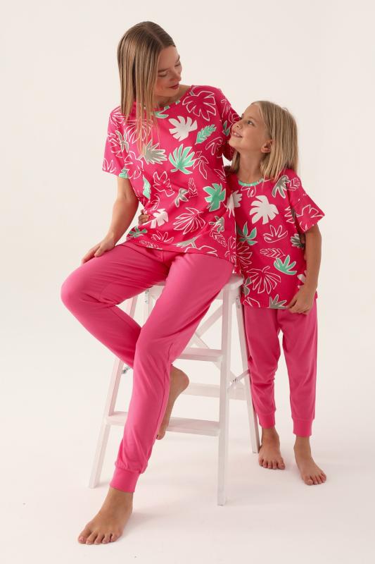 Roly Poly 3386 Pamuklu Anne Kız Kısa Kollu Kız Garson Pijama Takımı