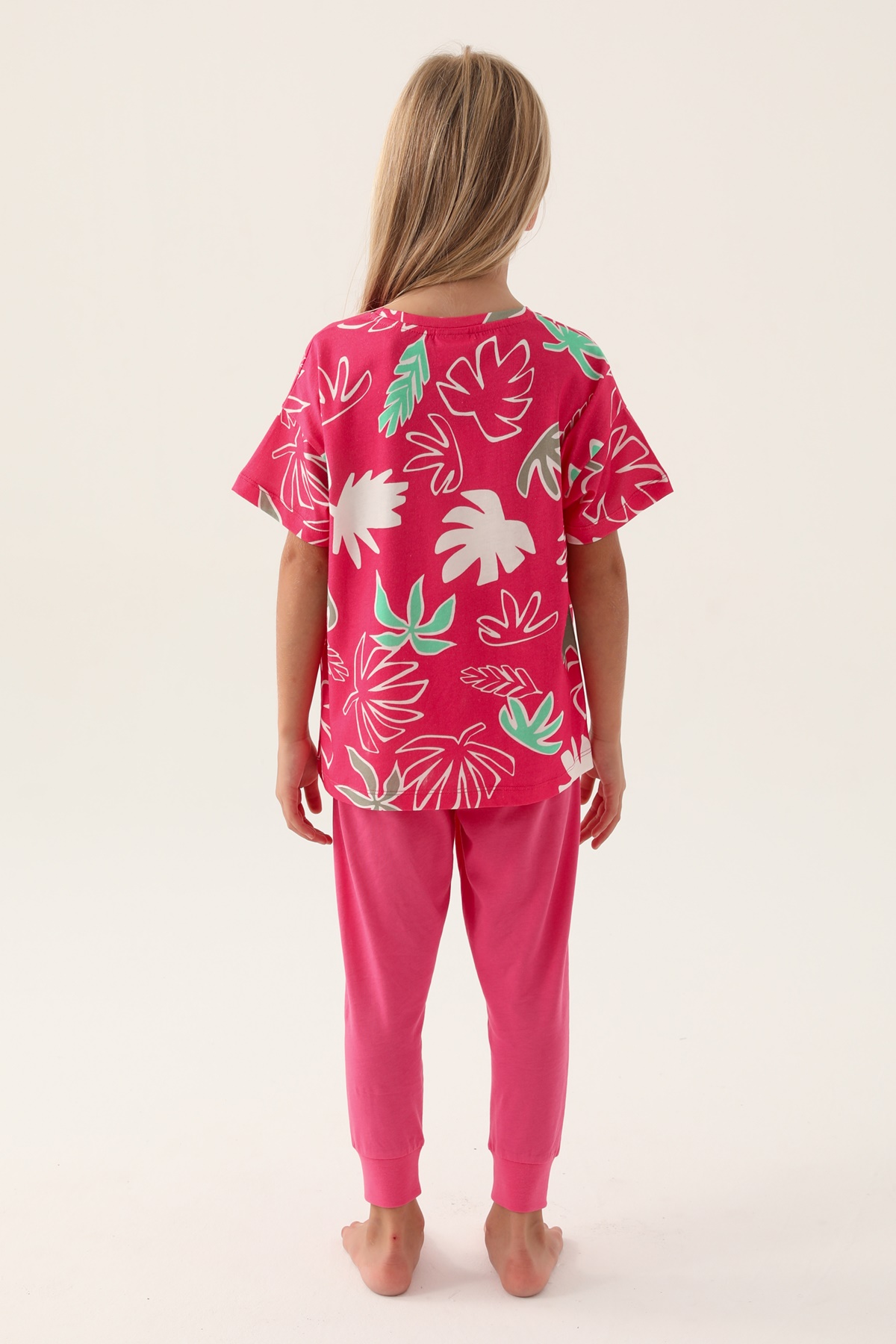 Roly Poly 3386 Pamuklu Anne Kız Kısa Kollu Kız Garson Pijama Takımı