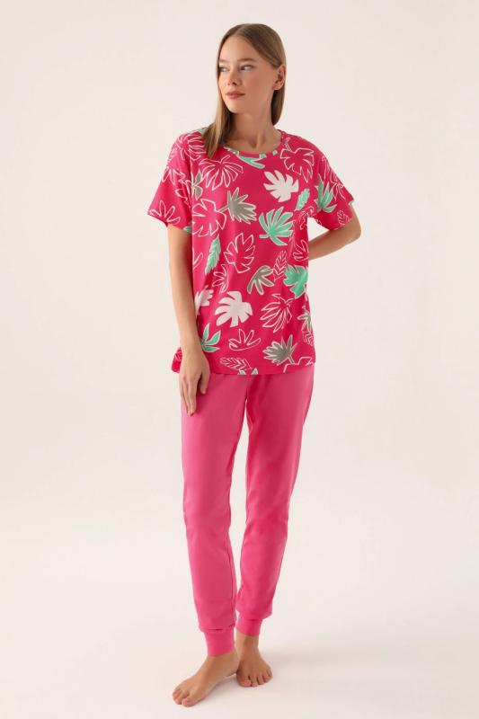 Roly Poly 3386 Pamuklu Anne Kız Kısa Kollu Kadın Pijama Takımı