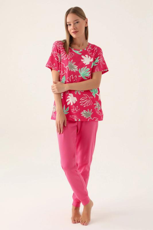 Roly Poly 3386 Pamuklu Anne Kız Kısa Kollu Kadın Pijama Takımı