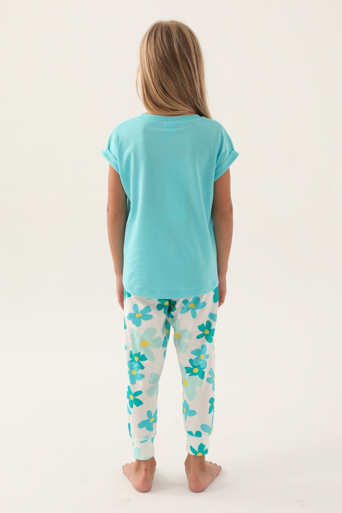 Roly Poly 3394 Pamuklu Anne Kız Garson Kısa Kollu Pijama Takımı