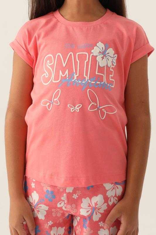 Roly Poly 3408 Pamuklu Kısa Kollu Garson Kız Pijama Takımı