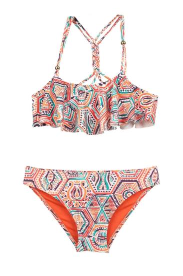 Volanlı Aksesuarlı Çocuk Bikini