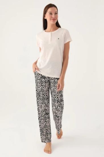 Pierre Cardin Kadın  Kısa Kollu Battal Pijama Takımı