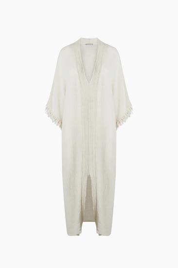 İki Kız Crinkle Keten Kaftan