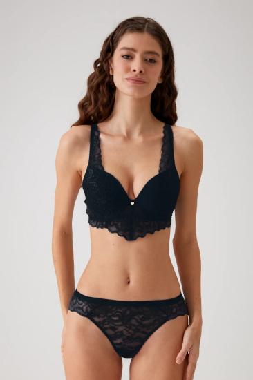 PİERRE CARDİN SOFT PUSH UP SÜTYEN TAKIMI-Siyah
