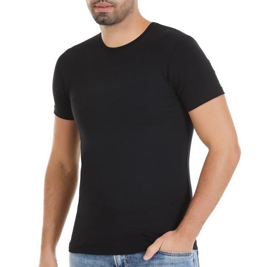 YILDIZ91 LİKRALI KISA KOL T-SHİRT SİYAH