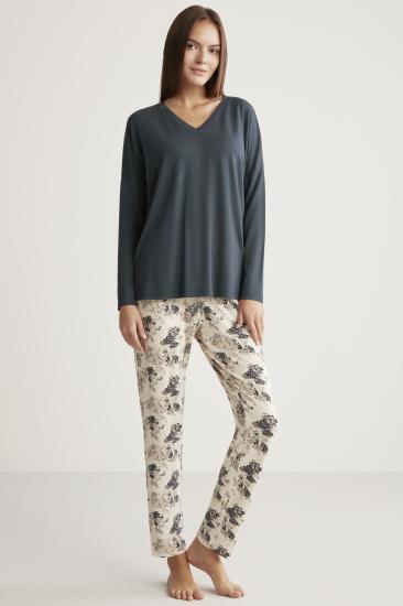 Alin 323 Yumuşak Doku Uzun Kol Kadın Pijama Takımı