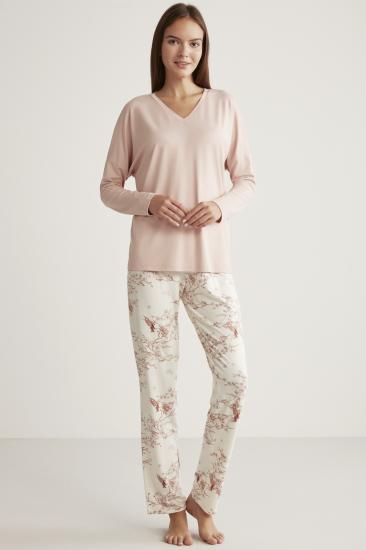 Alin 326 Yumuşak Doku Uzun Kol Kadın Pijama Takımı