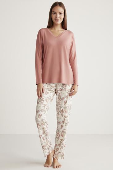 Alin 329 Yumuşak Doku Uzun Kol  Kadın Pijama Takımı
