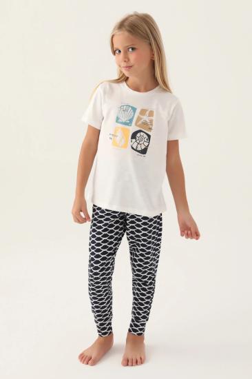 Arnetta 2871 Pamuklu Anne Kız Kısa Kollu Kız Çocuk Pijama Takımı