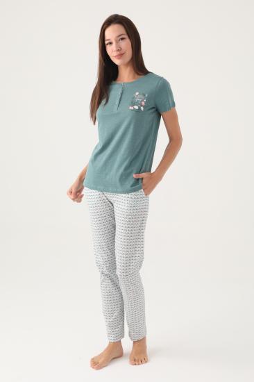 Arnetta 2882 Pamuklu Kısa Kollu Patlı Kadın Pijama Takımı