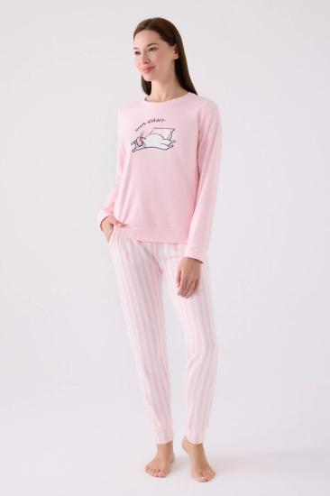 Arnetta 3060 Pembe Uzun Kollu Kadın Pijama Takımı