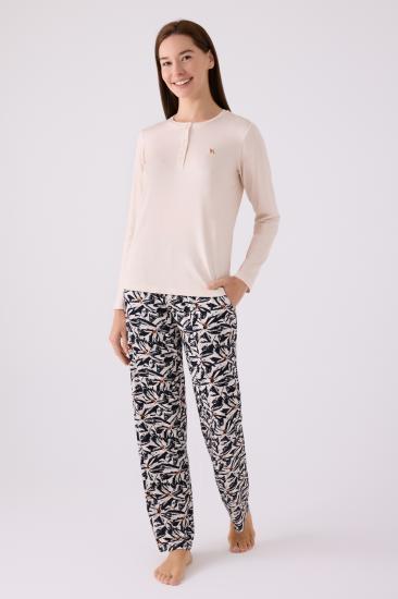 Arnetta 3113 Uzun Kollu Battal Kadın Pijama Takımı