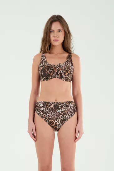 B21023 BALENLİ TOPARLAYICI LEOPAR BİKİNİ TAKIM