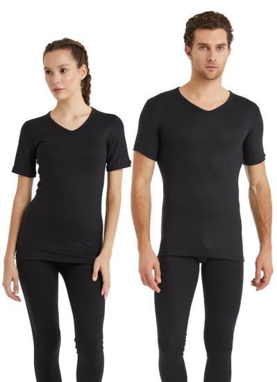 Blackspade Termal Aktif Unisex V Yaka T-Shirt Kısa Slv.-Si̇yah