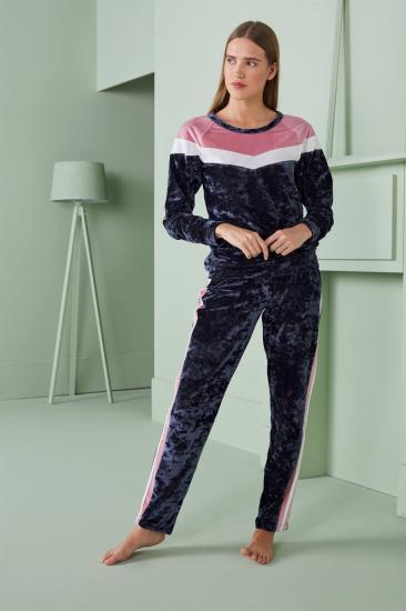 Doreanse 4330 Kadife Uzun Kollu Kadın Pijama Takımı