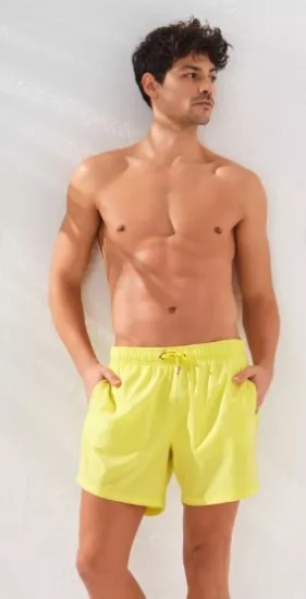 Pierre Cardin Düz Dokuma Erkek Şort-Yellow