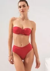 Pierre Cardin 241275 Kadın Straplez Kaplı Bikini Takım-Kirmizi