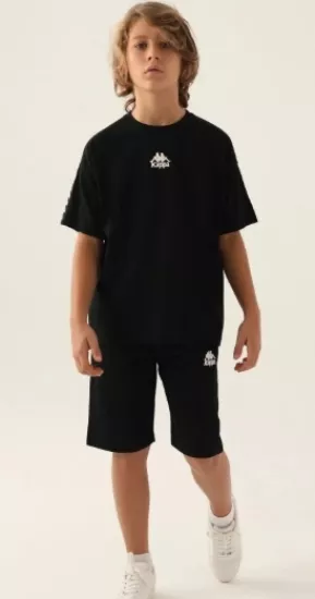 Kappa 331U4ZW Çocuk T-shirt-Si̇yah