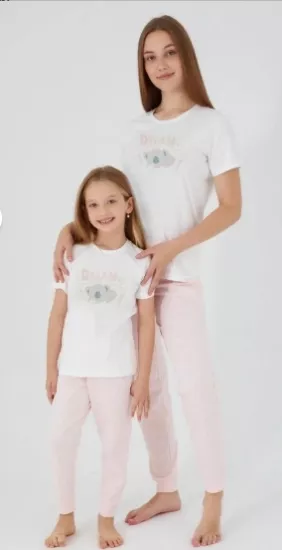 ROLY POLY ANNE KIZ KISA KOL PİJAMA TAKIMI-Pembe