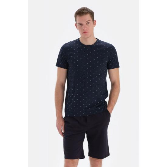 Eros 33022 Pamuklu Kısa Kollu Erkek Şortlu Pijama Takımı