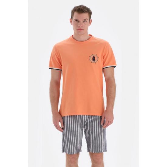 Eros 33042 Pamuklu Kısa Kollu Erkek Şortlu Pijama Takımı