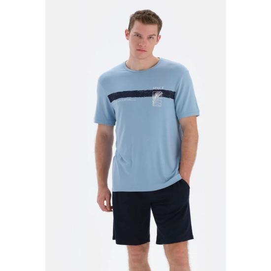 Eros 33052 Pamuklu Kısa Kollu Erkek Şortlu Pijama Takımı