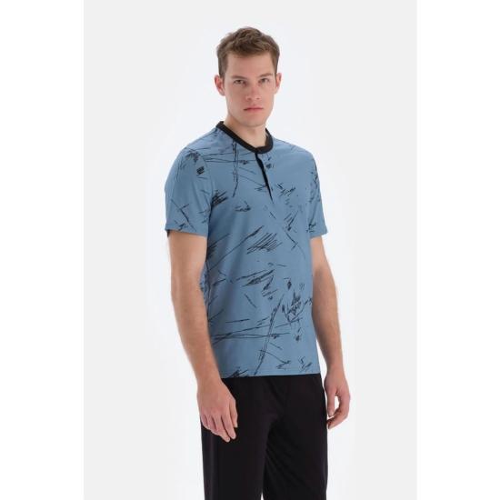 Eros 33080 Pamuklu Kısa Kollu Patlı Erkek Pijama Takımı