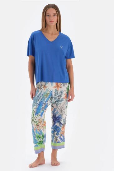 Eros 33530 Pamuklu Kısa Kollu V Yaka Kadın Pijama Takımı