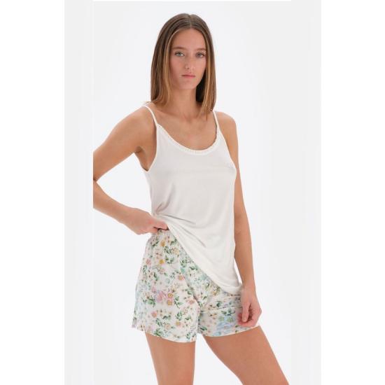 Eros 33572 Pamuklu İp Askılı Kadın Şortlu Pijama Takımı