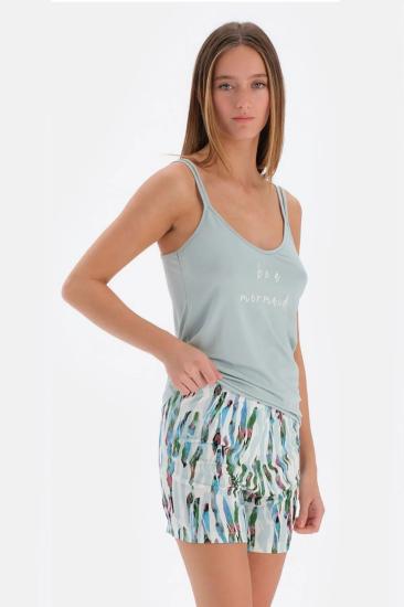 Eros 33582 Pamuklu İp Askılı Kadın Şortlu Pijama Takımı